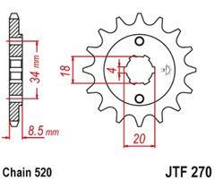 JTF270,13 Звезда передняя