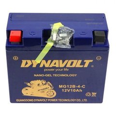 DYNAVOLT MG12B-4-C Мото аккумулятор 10 А/ч, 110 А, 150х69х130 мм (YT12B-BS)