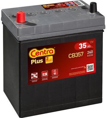 CENTRA CB357 - 35AH/240A PLUS, +/- , 187/127/220 KOREA Стартерная аккумуляторная батарея