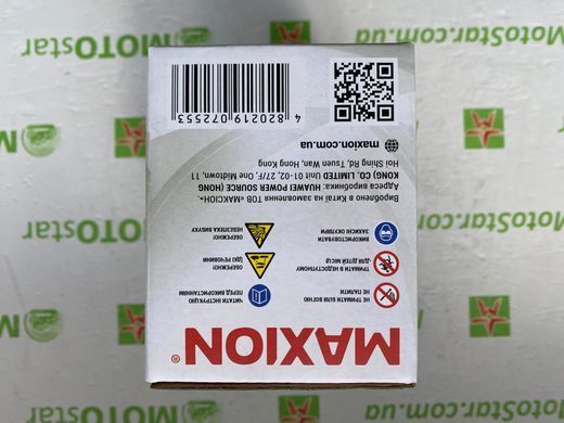 Акумулятор MXBM-YTX4L-BS AGM MAXION (12V, 4Ah), 113x70x85 мм, вага 1,37кг