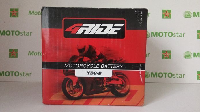 Аккумулятор 4RIDE CB9-B, 12В, 9Агод. 130А L+ 138x77x141мм, вес 3,08кг (YB9-B)