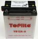 Мотоакумулятор TOPLITE YB12A-A 12V, 12Ah, д. 135, ш. 81, в.161, обсяг 0,8, вага 4,1 кг, без електроліту