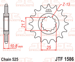 JTF1586,16RB Звезда передняя YAMAHA TDM, TRX, YZF-R6 600/850 1995-2017