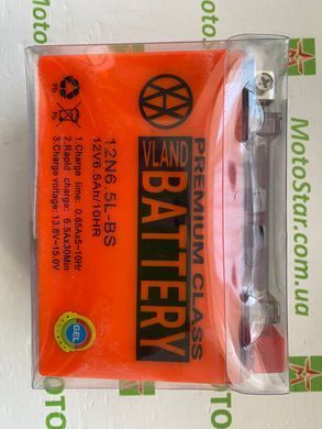 Акумулятор VLAND 12N6.5L-BS Gel 12V, 6,5 Аh, 137х65х100 мм (YTX6.5L-BS, MG6.5L)