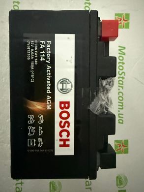 Аккумулятор BOSCH Y/B TZ10S 0 986 FA1 140 (+/-) (YTZ10S-4; YTZ10S-BS) M6 AGM, 12V 8.6Ah 150A