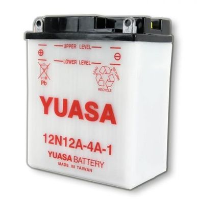 YUASA 12N12A-4A-1 Мото аккумулятор 12 А/ч, 115 А, (+/-), 134х80х162 мм