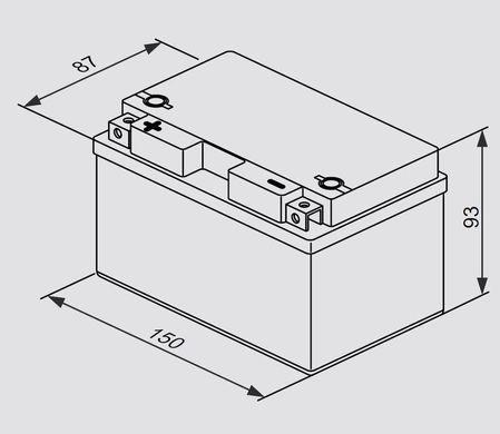 Аккумулятор BOSCH Y/B TZ10S 0 986 FA1 140 (+/-) (YTZ10S-4; YTZ10S-BS) M6 AGM, 12V 8.6Ah 150A