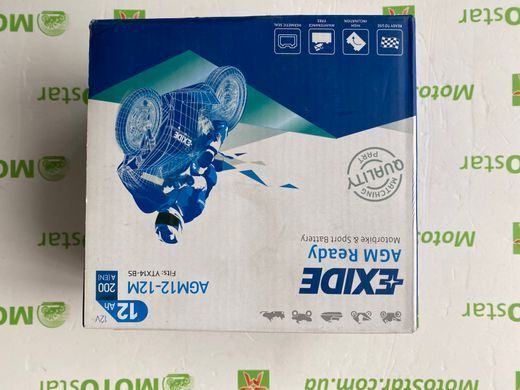 Аккумулятор EXIDE AGM12-12M AGMReady 12 А/ч, 200А, (+/-), 150x87x145 мм BMW F, K, R 800/1200/1300 2003-2018