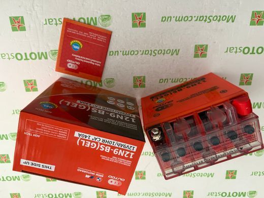 Аккумулятор 12V 9Аh гелевый, 12N9-BS OUTDO СА: 140А, 135x75x135 мм