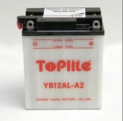 Мотоакумулятор TOPLITE YB12AL-A 12V, 12Ah, д. 135, ш. 81, в.161, обсяг 0,8, вага 4,1 кг, без електроліту