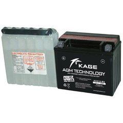 KAGE KGX12-BS Мото аккумулятор 12 A/ч, 150 A, (+/-), 150x87x130 мм