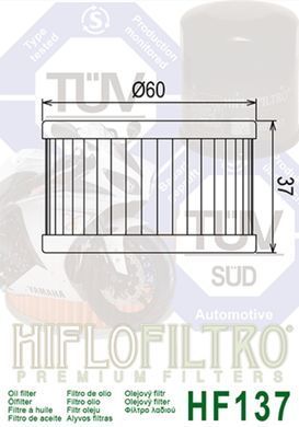 ISON - IS137 - Фильтр масляный SACHS ROADSTER; SUZUKI DR, LS, SP, XF 500-800 1981-2019 (HF137)