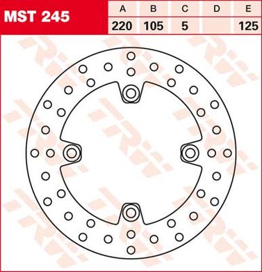 LUCAS MST245 - Гальмівний диск
