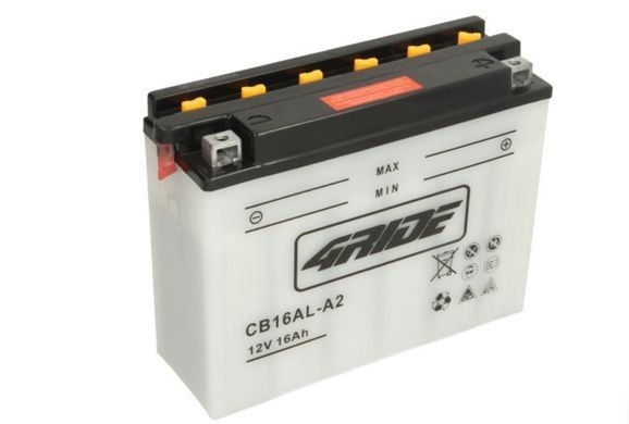 Акумулятор CB16AL-A2 - 4 RIDE 12В 16Агод. 200А R+, 207x72x164мм (YB6AL-A2)