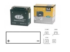 Мотоакумулятор LP SLA MB SLA 12-12 12V-14Ah, Д150, ш86, в145, вага: 4,54 кг