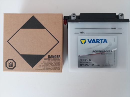 VARTA YB7-A, 508013008A514, Аккумулятор 8 А/ч, 110 А, (+/-), 12V 137х76х134 мм