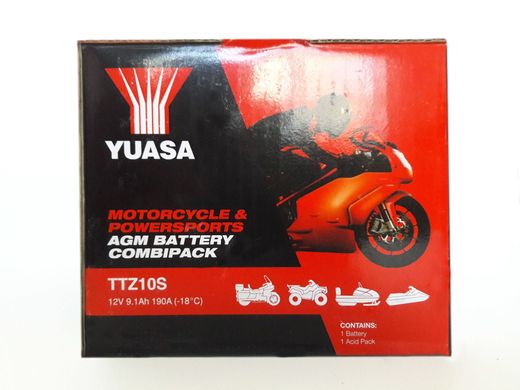 YUASA TTZ10S Акумулятор 8,6 А/ч, 190 А (+/-), 150х87х93 мм
