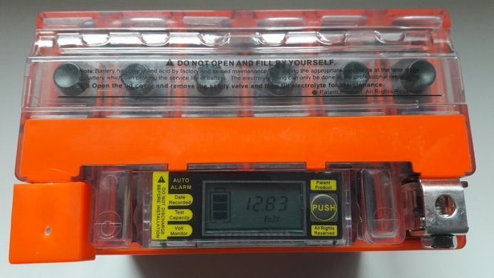 YTX14-BS MAXION (DS-iGEL), гелевий акумулятор з вольтметром 12V, 12Ah, 150x87x145 мм