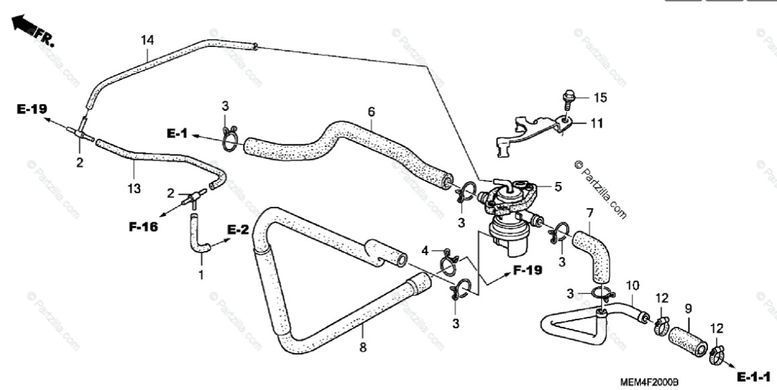 КЛАПАН УПРАВЛЕНИЯ ВПРЫСКОМ ВОЗДУХА 18650-MEA-672 HONDA VTX1300R, VTX1300 VTX 1300 R lm