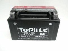Мотоакумулятор TOPLITE YTX7A-BS 12V,6Ah,д. 152, ш. 88, в.94, электролит в к-те, вес 2,7 кг