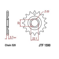 JT JTF1590.14SC - Звезда передняя