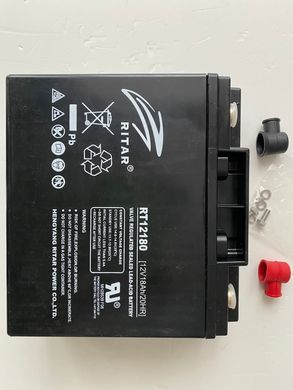 Акумуляторна батарея AGM RITAR RT12180B, Black Case, 12V 18.0Ah (181х77х167) Q4