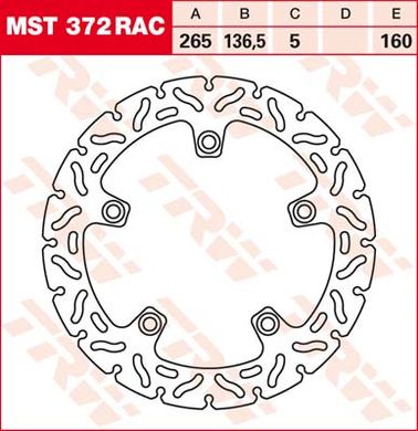 LUCAS MST372RAC - Гальмівний диск