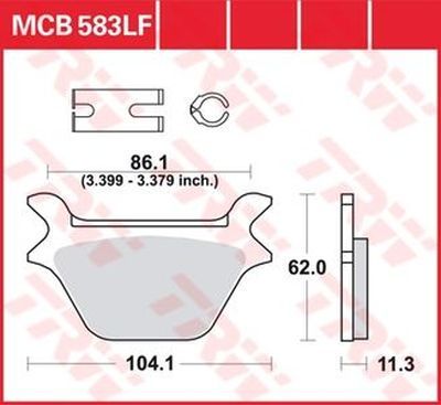 LUCAS MCB583LF Р - Тормозные колодки
