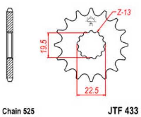 Купити JT JTF433.15 - Зірка передня - опис, підбір, продаж
