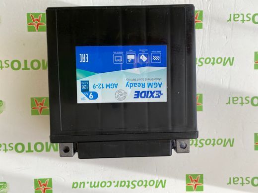 EXIDE SLA12-9 / AGM12-9 Мото аккумулятор 9 А/ч, 120 А, (+/-), 135х75х136 мм