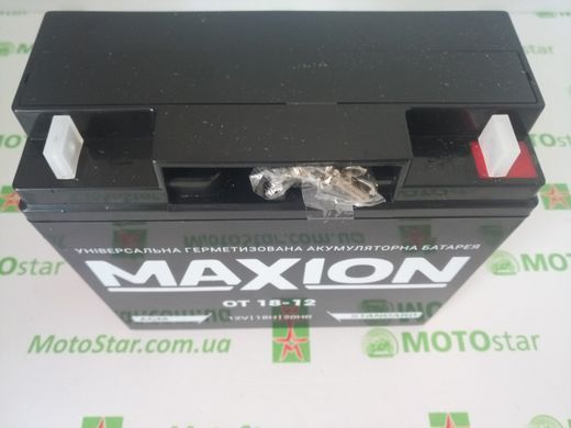 Универсальный аккумулятор MAXION AGM MXBP-OT 18-12, 12V 18Ah B1 под болт М5 с гайкой (181х77х167), вес 4,23 кг