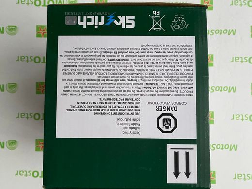 Акумулятор Skyrich YTX16-BS 12V, 14Ah, 200 А, (+/-), 150x87x161 мм, вага 3,6кг