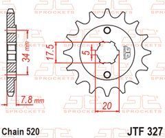 JTF327,14 Звезда передняя HONDA CRF, CRM, NSR, VT, XL, XR; KYMCO MXU 50-250 1988-2018