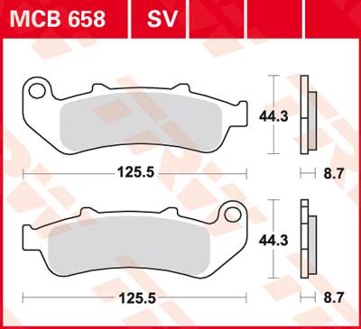 LUCAS MCB658SV - Тормозные колодки