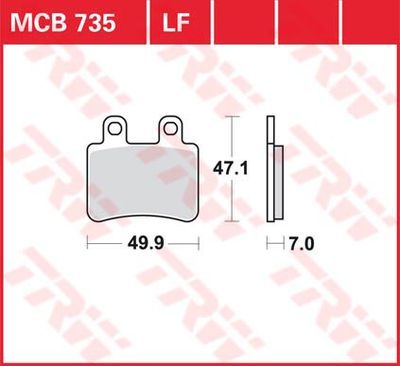 LUCAS MCB735 - Тормозные колодки