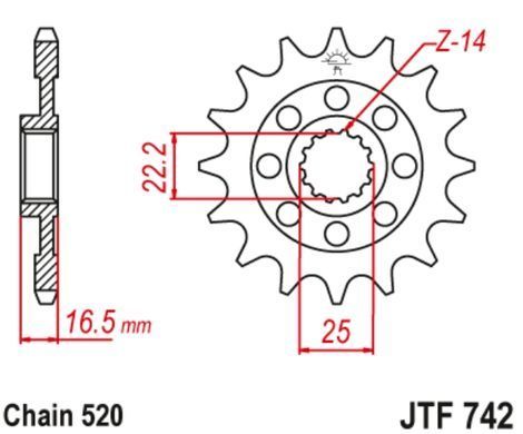JT JTF742.15 DUCATI MONSTER, STREETFIGHTER 821/848 2010-2019