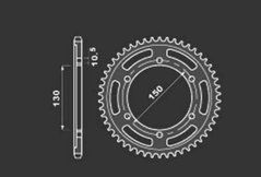 PBR 300 47 C45 - Звезда задняя HONDA XL 600V (87-99) (JTR300.47)