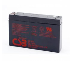 Аккумуляторная батарея CSB GP672, 6V 7.2Ah (151х34х94мм), Q10, вес 1,2кг