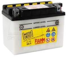 Мотоакумулятор FIAMM FB4L-B 12V,4Ah,д. 121, ш. 71, в.93, объем 0,3, вес 1,5 кг,CCA(-18C):40,электролит в к-те