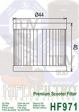 HIFLO HF971 - Фильтр масляный (HF131)