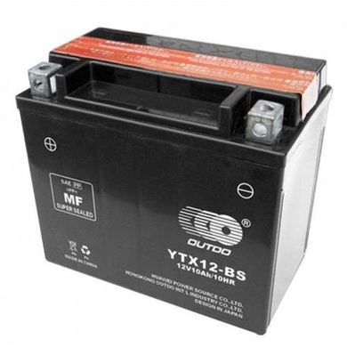 Outdo UTX12-BS (YTX12-BS)  MF Super Sealed Аккумулятор 10 А/ч, (+/-), 150 А, 150x87x130 мм