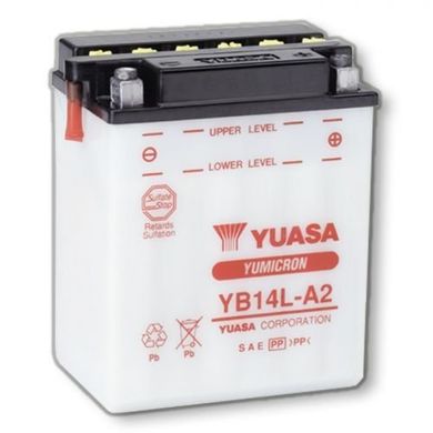 YUASA YB14L-A2 Мото аккумулятор 14 А/ч, 175 А, (-/+), 134х89х166 мм