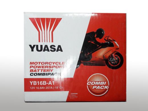 YUASA YB16B-A1 Мото аккумулятор 16 А/ч, 207 А, (+/-), 160x90x161 мм