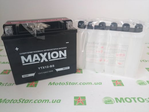 Акумулятор YT12-BS MAXION 12V, 10Ah, 125А, 150x70x130 мм +/-