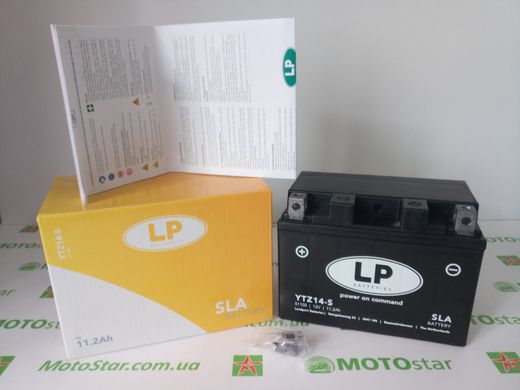 Мотоакумулятор LP SLA MB YTZ14-S SLA-технологія, монтаж в будь-якому положенні-12V, 11,2Ah, д 150, ш 87, В110, вага 3,9 кг