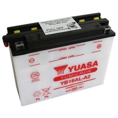 YUASA YB16AL-A2 Акумулятор 16 А/ч, 210 А, (-/+), 207х72х164 мм