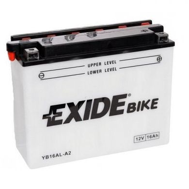 EXIDE EB16AL-A2 / YB16AL-A2 Мото аккумулятор 16 А/ч, 220 А, (-/+), 205х70х162 мм