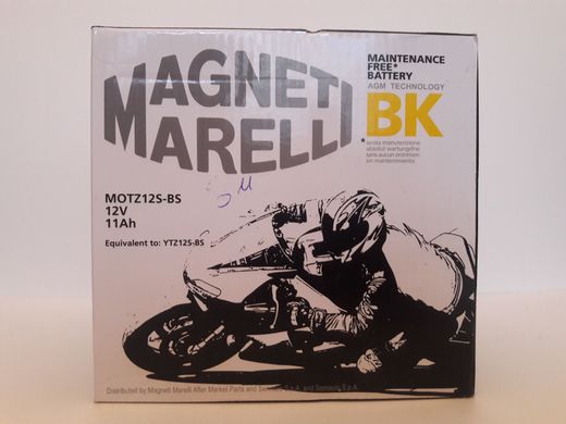 MOTZ12S-BS - MAGNETI MARELLI 11AH / 210A 12V L + стартерний акумуляторна батарея