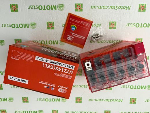 Акумулятор OUTDO YTZ14S GEL 12V, 11,2Ah/10HR, 230А, 150x85x112 мм