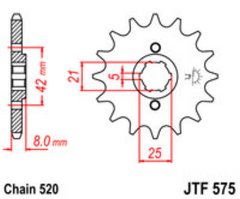 JT JTF575.15 - Звезда передняя YAMAHA XT 600 '83-'86, TT600, XT550